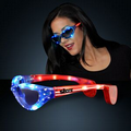 5 Day Custom USA Stars & Flag Stripes LED Flashing Sunglasses